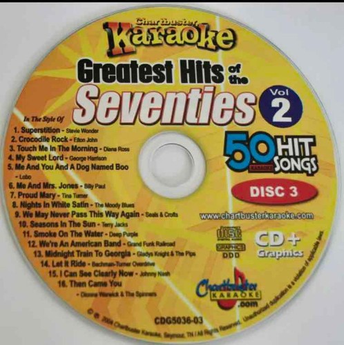 Seventies hits karaoke cdg - seventies,