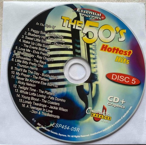 1950 karaoke cdg chartbuster - karaoke,